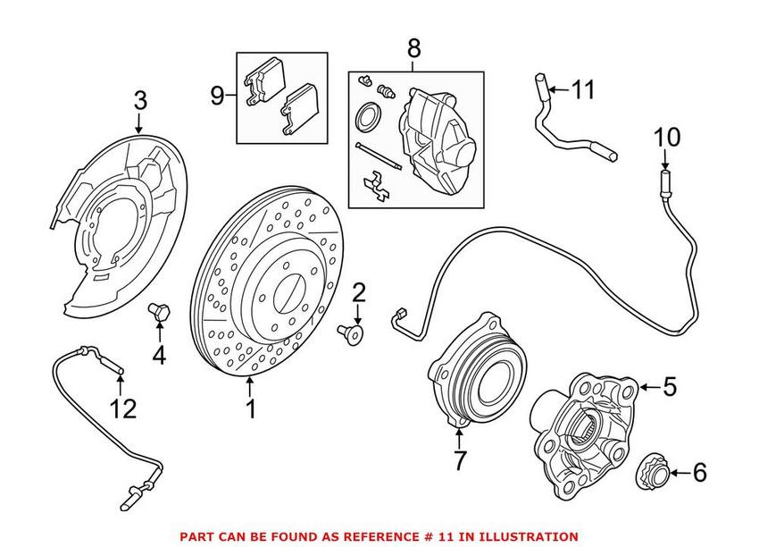 BMW Brake Hose - Rear 34302284748